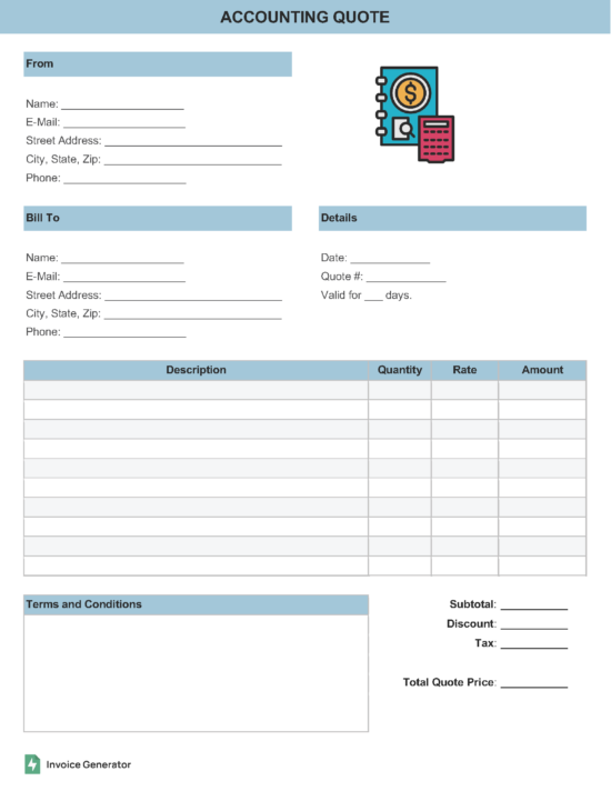 Accounting Quote Template