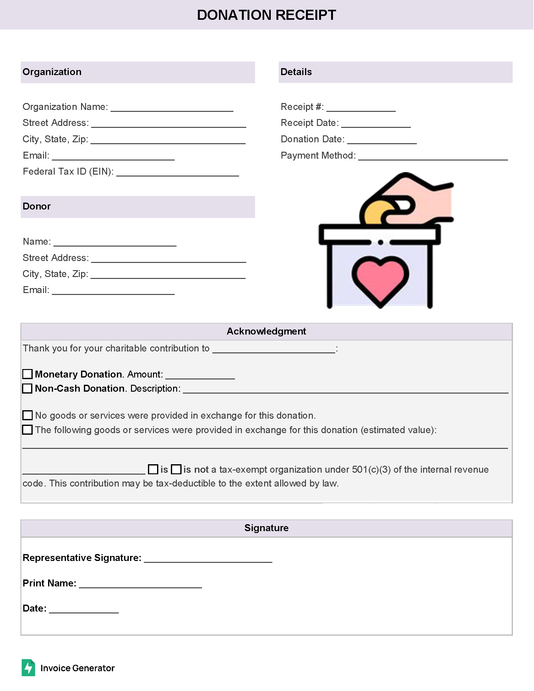 Donation Receipt Templates (3)