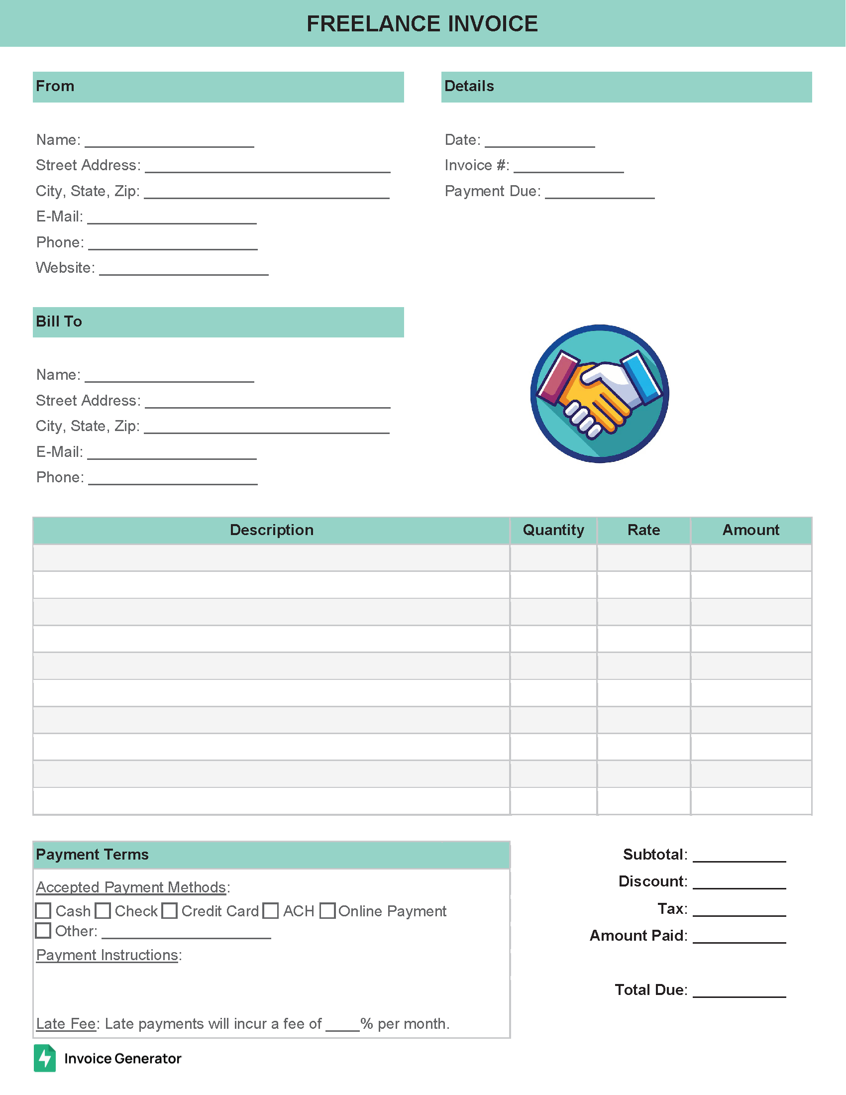 Freelance Invoice Template
