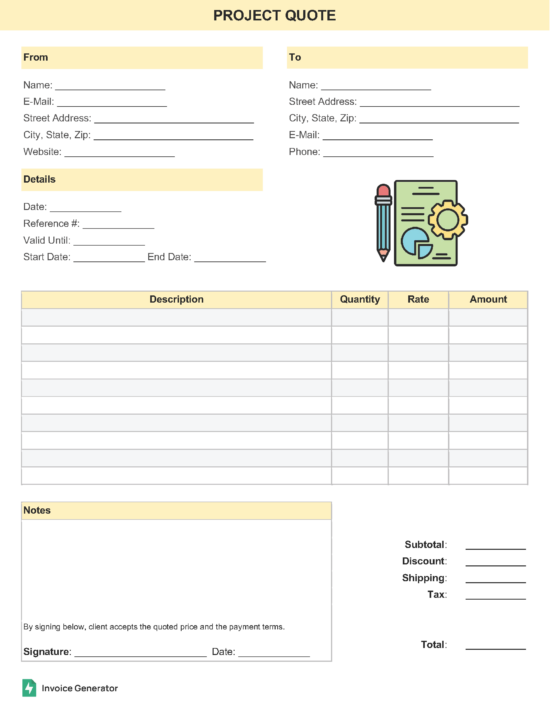 Project Quote Template