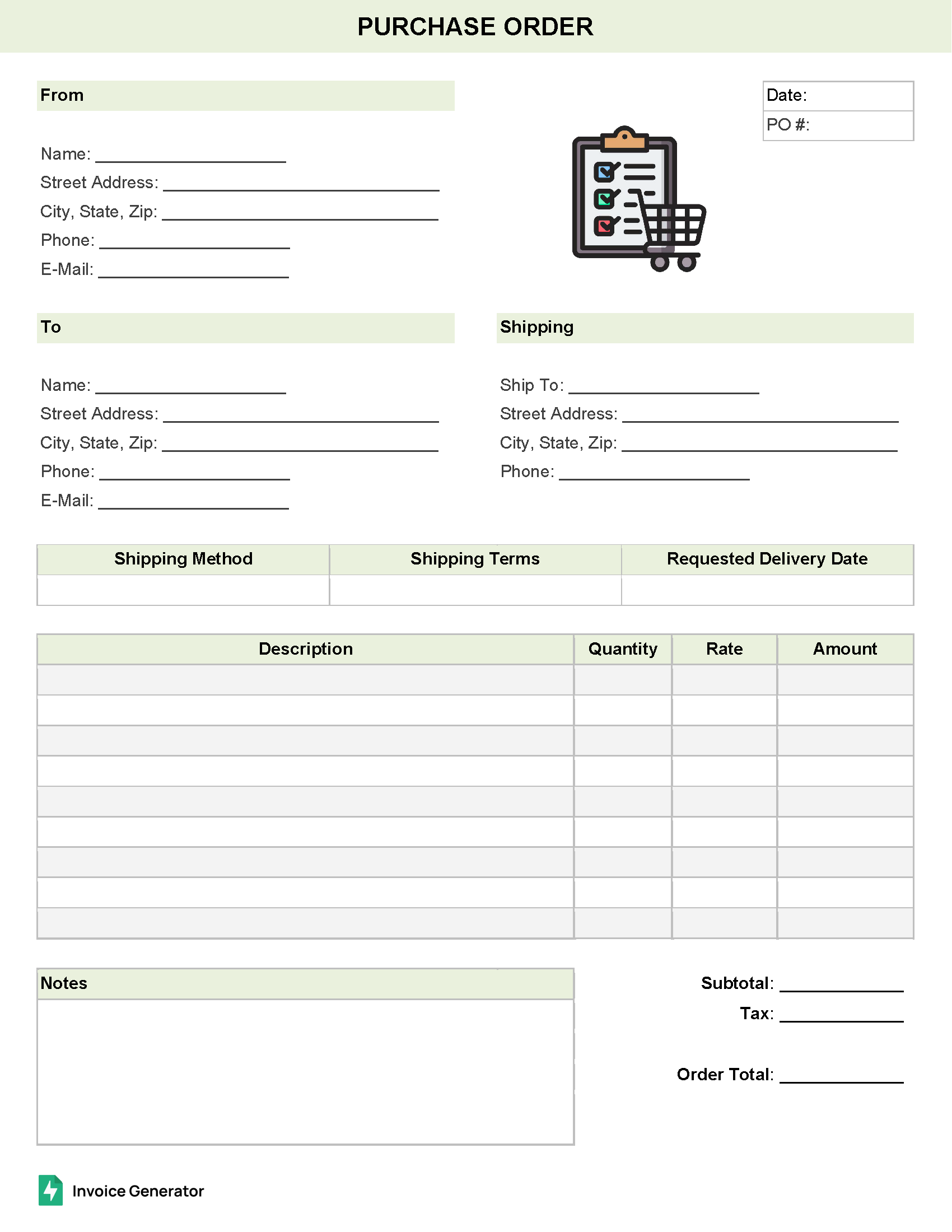 Purchase Order Templates (15)