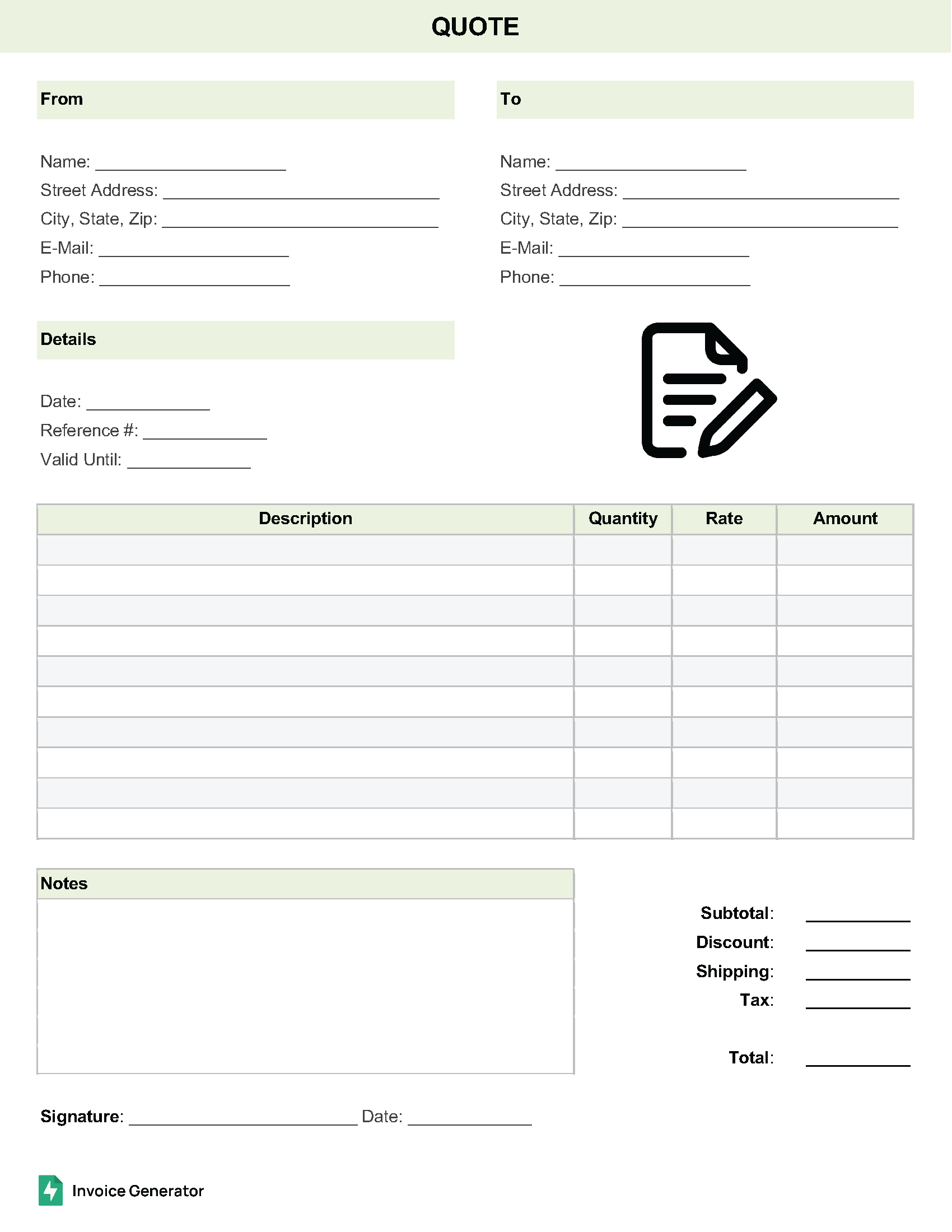 Quote Templates (40+)